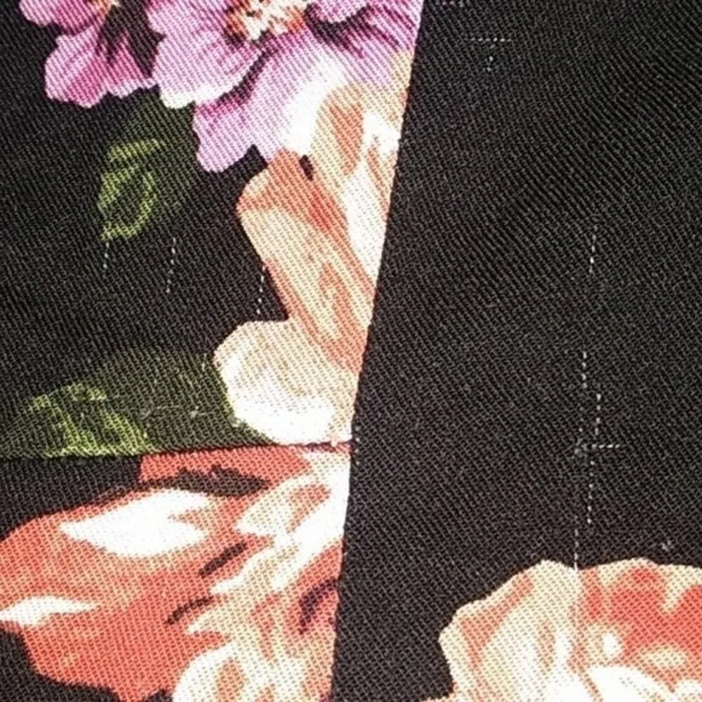 Torrid Black Floral Challis Button Down Trapeze Midi Dress - Picture 8 of 15